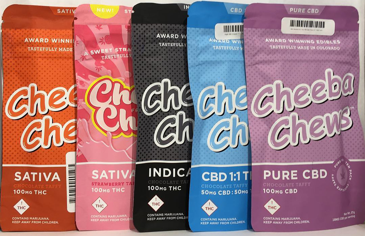 Multiple Cheeba Chews packets, image courtesy of Headquarters Cannabis Co on Instagram