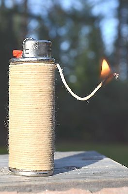 Hemp wick lighter