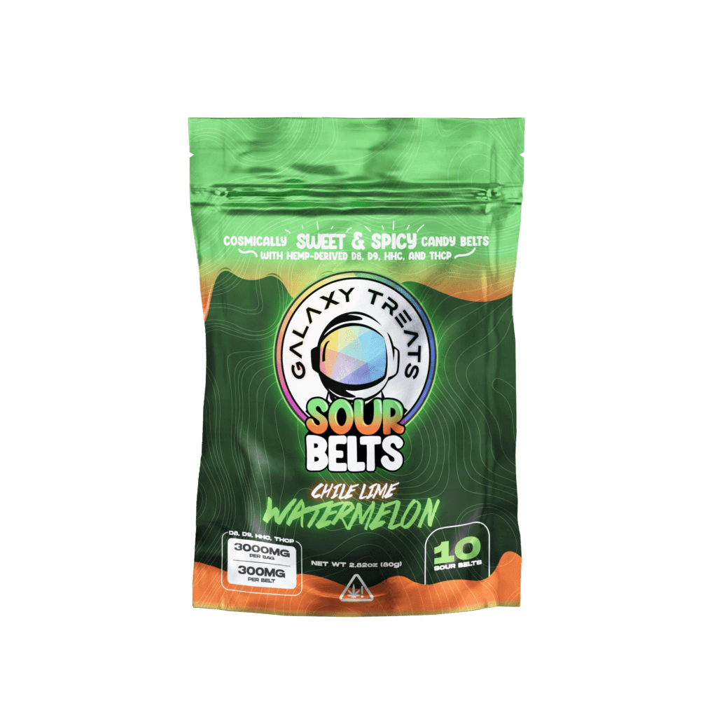 CHILE LIME WATERMELON 3000MG D8 D9 HHC THCP SOUR BELTS (10-CT)| Galaxy Treats