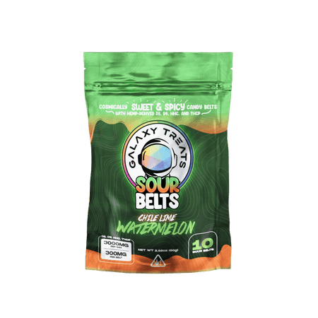 CHILE LIME WATERMELON 3000MG D8 D9 HHC THCP SOUR BELTS (10-CT)| Galaxy Treats