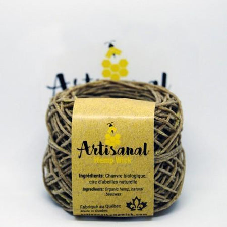 Hemp Hemp Wick, Artisanal 100 feet