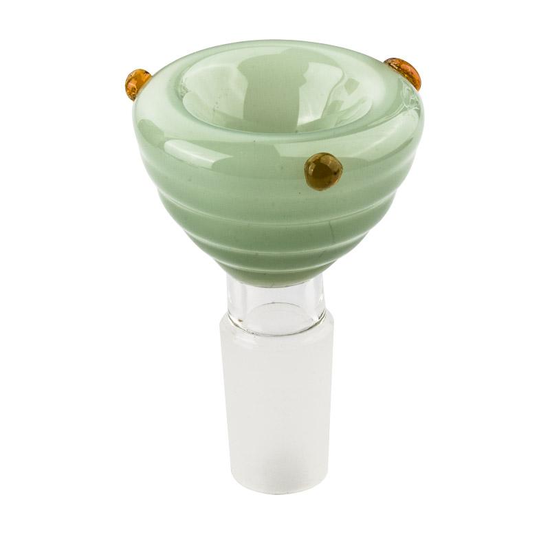 Bong Attachments 14mm Male Green Thick Glass Bong Bowl