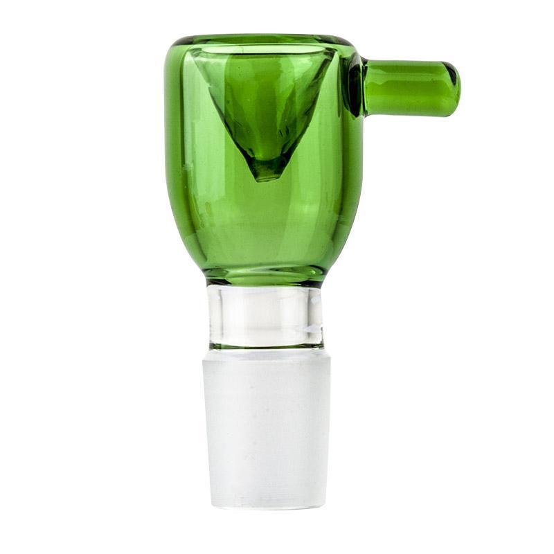 Bong Attachments 18mm Male Green Bong Bowl With One Handle