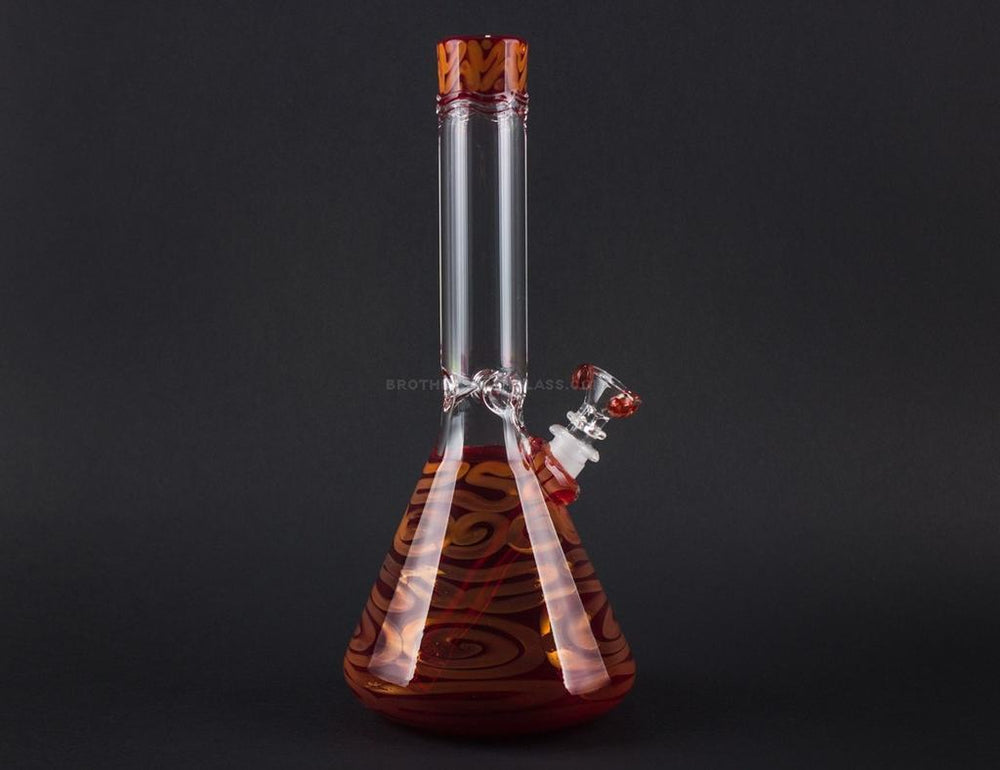 Beaker bongs HVY Glass Coiled Color Beaker Bong - Ruby