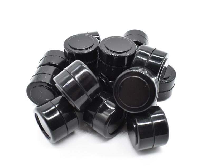 Accessories 2mL Dab Container Silicone Jar 5 Pack – Black