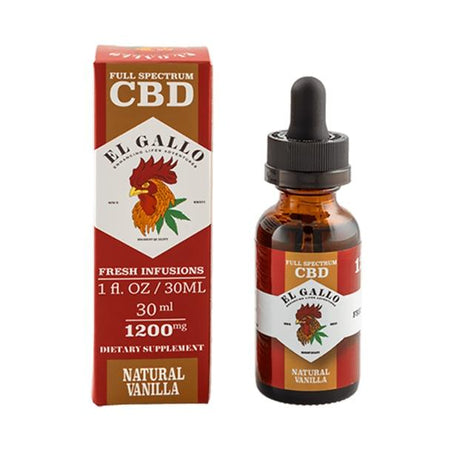 CBD Tinctures El Gallo - CBD Tincture - Natural Vanilla - 300mg-1500mg