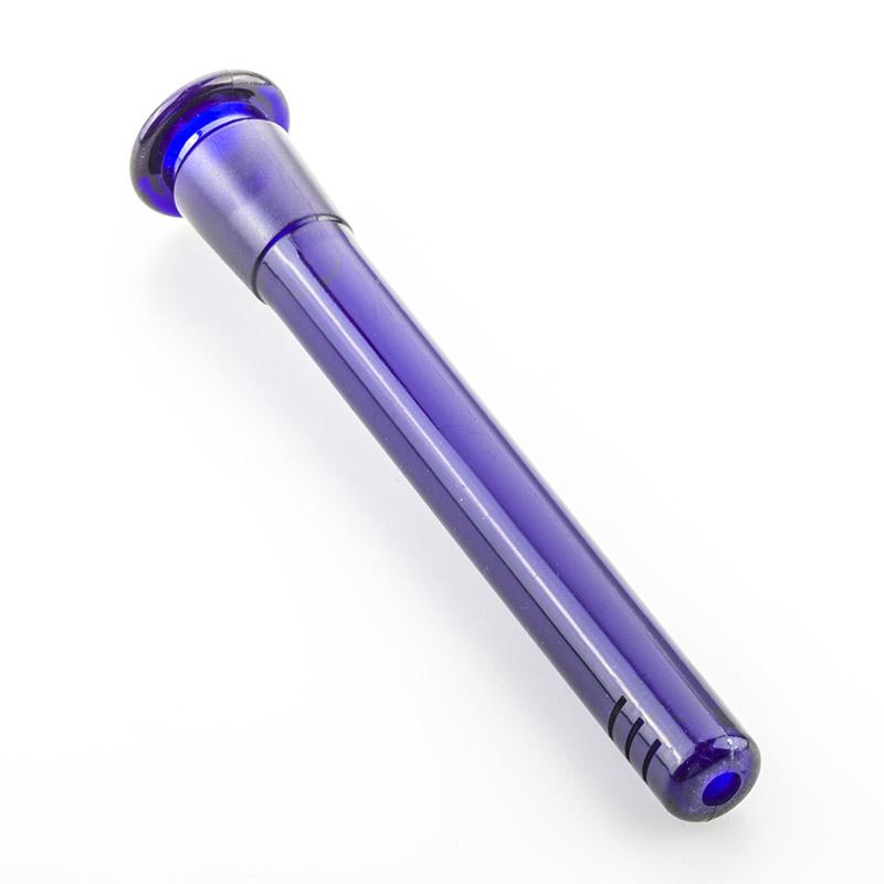 Bong Attachments 5.5" 18mm To 14mm Inside-Cut Slitted Diffuser Downstem (Blue)