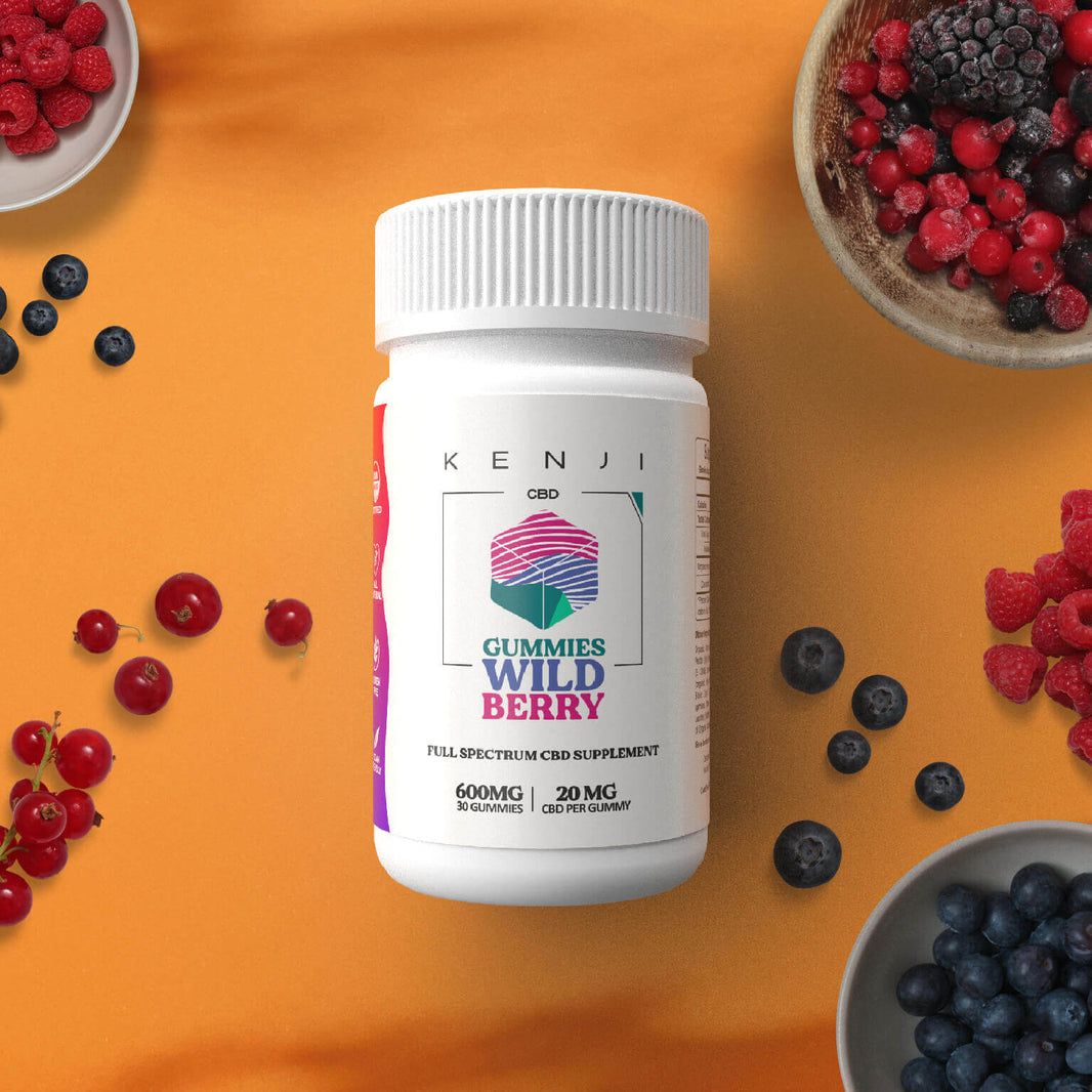Organic Full Spectrum CBD Gummies 600mg - Wild Berry | KENJI