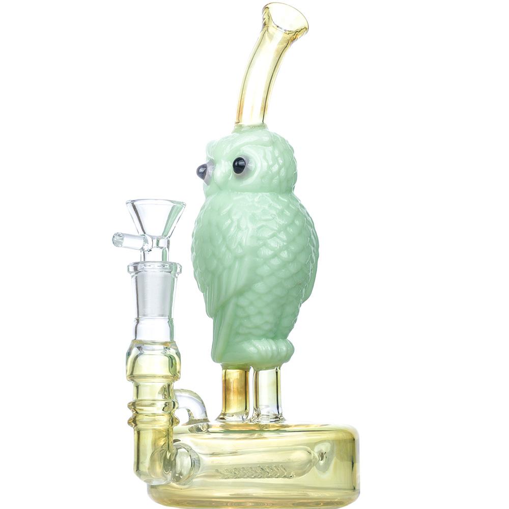 Bongs 8" Owl Theme Glass Bong