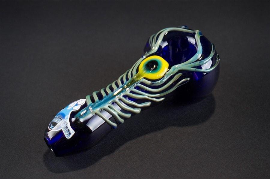 Hand pipe Chameleon Glass Peacock Hand Pipe