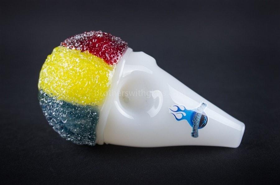 Hand pipe Chameleon Glass Ice Cold Snow Cone Hand Pipe