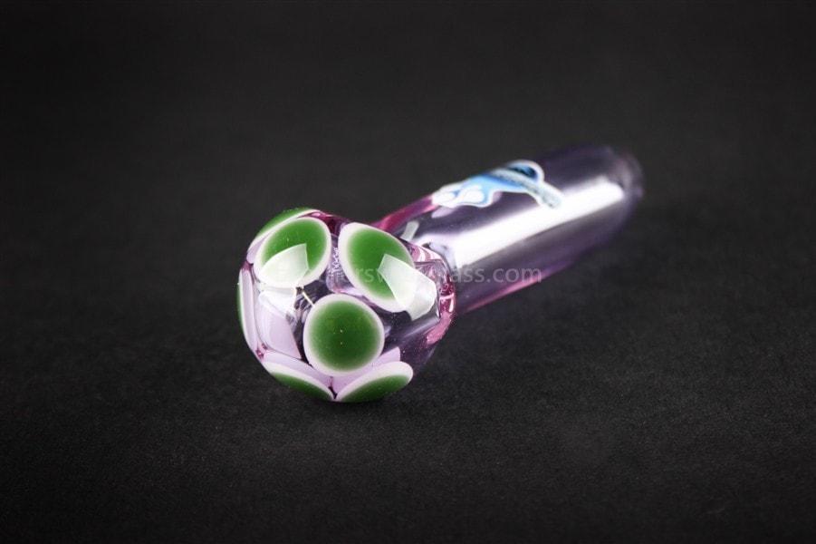 Hand pipe Chameleon Glass Double Dot Hand Pipe - Amethyst Purple