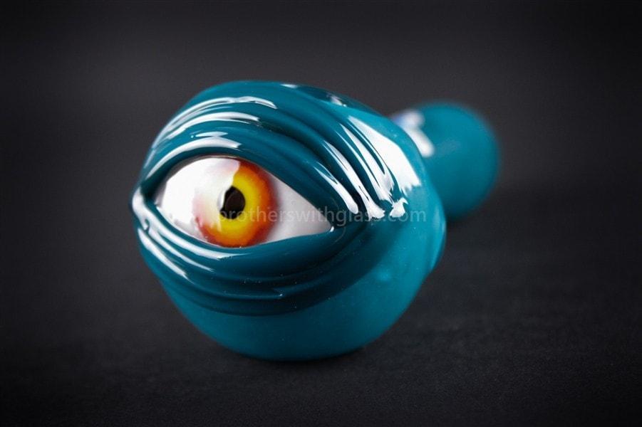 Hand pipe Chameleon Glass Cyclops Hand Pipe - Teal