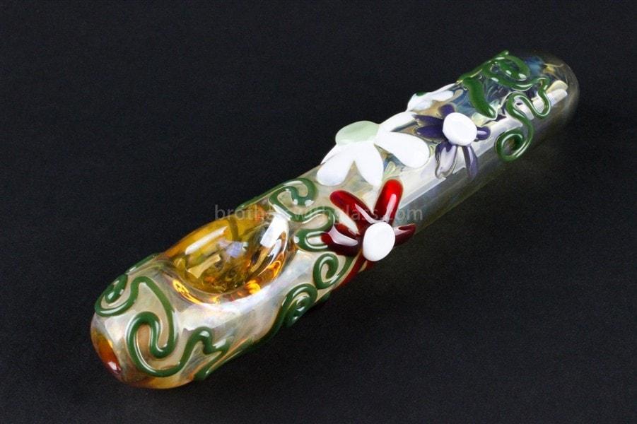 Glass pipes Chameleon Glass Flower Power Steamroller Glass Pipe - Fumed