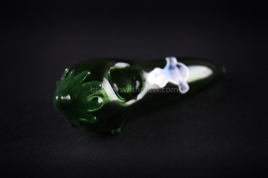 Hand pipe Chameleon Glass Green Poblano Chili Pepper Hand Pipe