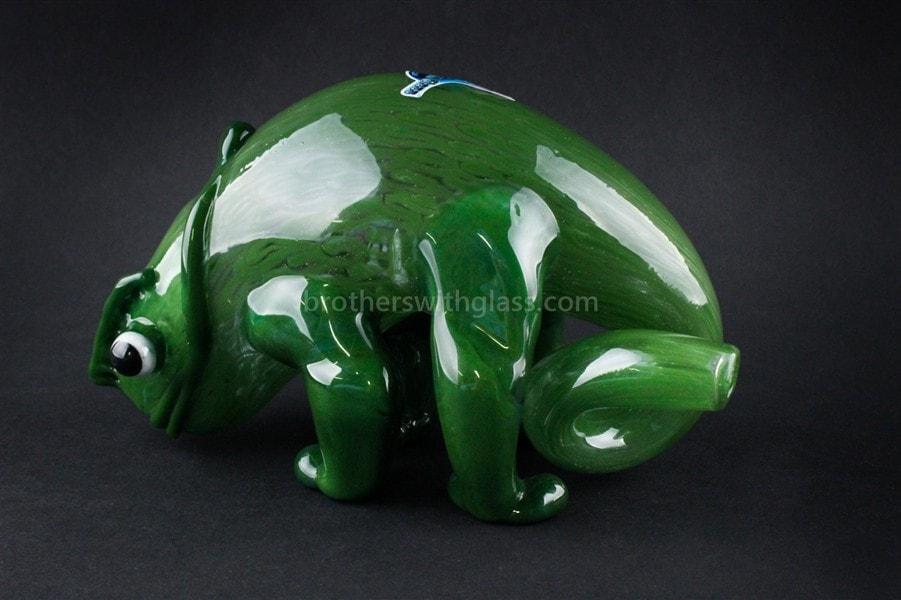 Hand pipe Chameleon Glass Hand Sculpted Panther Chameleon Hand Pipe