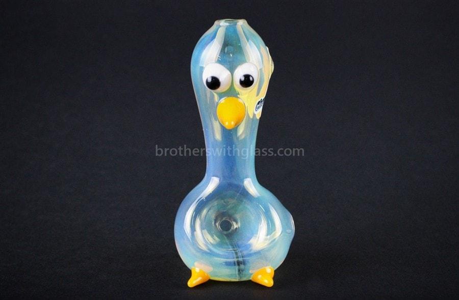 Hand pipe Chameleon Glass Chicky Bird Sculpted Hand Pipe - Fumed