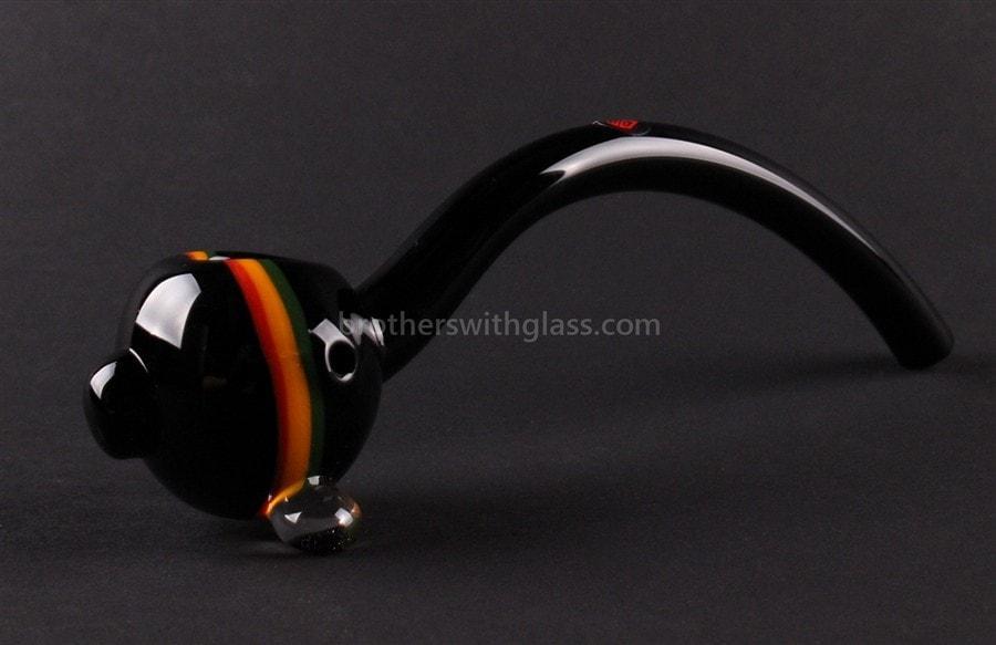 Hand pipe Mathematix Glass 8 In Striped Gandalf Hand Pipe - Black and Rasta