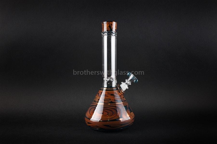 Glass pipes HVY Glass Coiled Color Beaker Water Pipe - Metallic