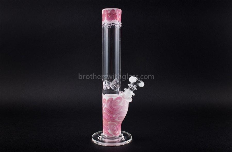 Glass bongs HVY Glass Straight Colored Coil Bong - Pink