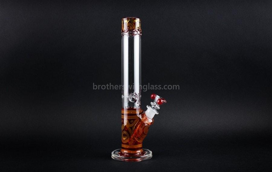 Glass bongs HVY Glass Straight Colored Coil Bong - Ruby Red
