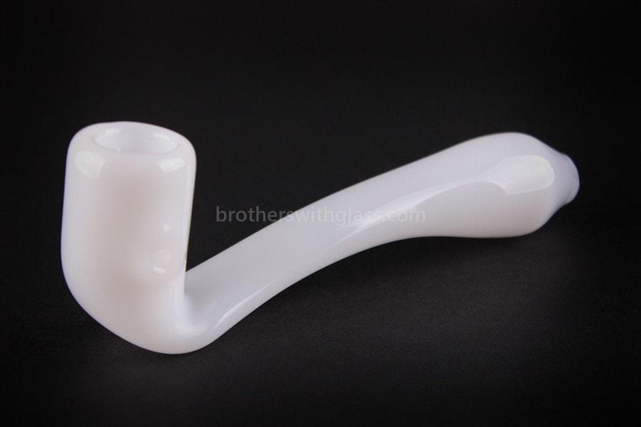 Hand pipe Mathematix Glass Solid Color Sherlock Hand Pipe - White