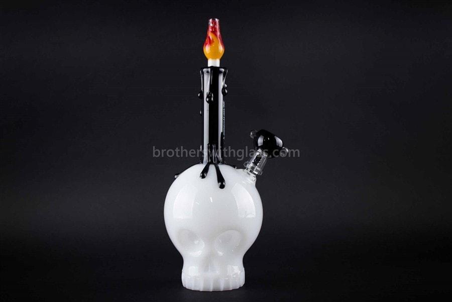 Dab rigs Mathematix Glass Flaming Skull Candle Dab Rig