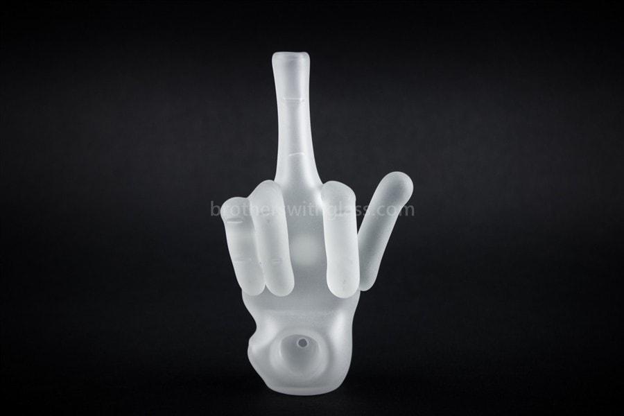 Hand pipe Mathematix Glass Flippin The Bird Frosted Hand Pipe