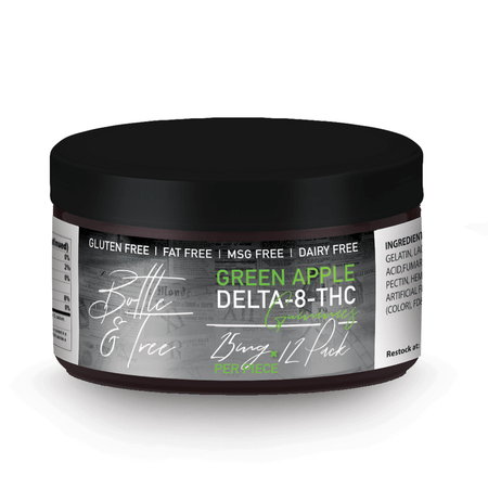 Bottle & Tree - Delta 8 Gummies - Apple Rings 25mg