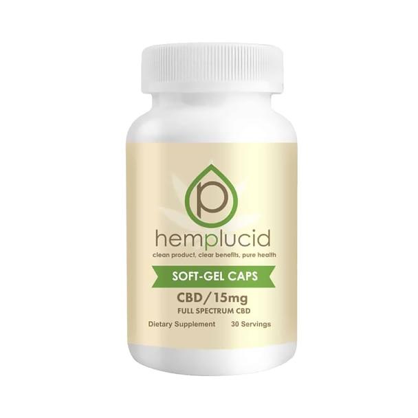 CBD Capsules Hemplucid - CBD Soft Gel Caps - 15mg-75mg