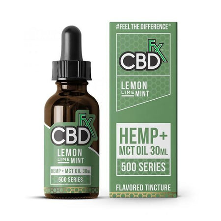 CBD Tinctures CBDfx - CBD Tincture Oil - Lemon Lime Mint - 500mg-1500mg