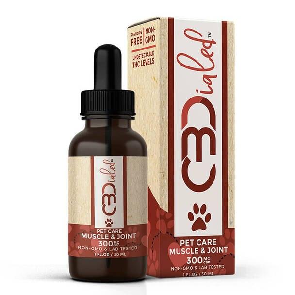 Cbd For Pets CBDialed - CBD Pet Tincture - Muscle & Joint - 300mg