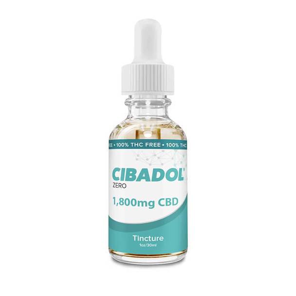 CBD Tinctures Cibadol ZERO - CBD Tincture - THC Free 1oz - 1800mg