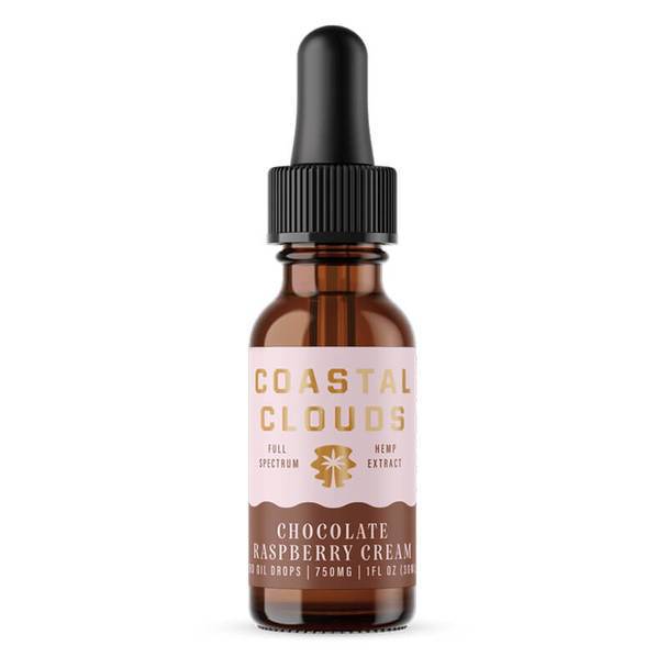 CBD Tinctures Coastal Clouds - CBD Tincture - Full Spectrum Chocolate Raspberry Cream - 750mg-1500mg