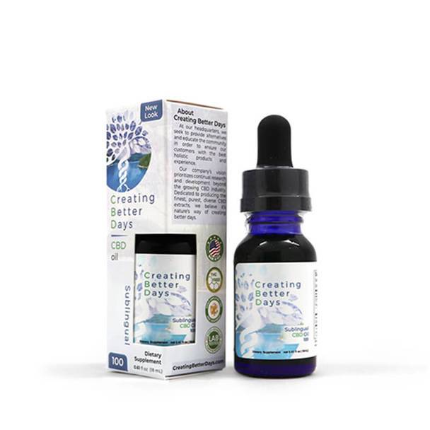 CBD Tinctures Creating Better Days - CBD Tincture - Sublingual Oil - 100mg-2500mg