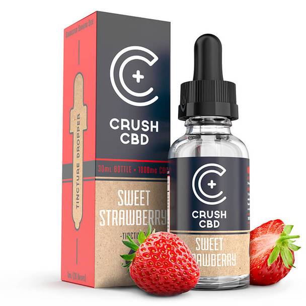 CBD Tinctures Crush CBD - CBD Tincture - Sweet Strawberry - 500mg-1000mg