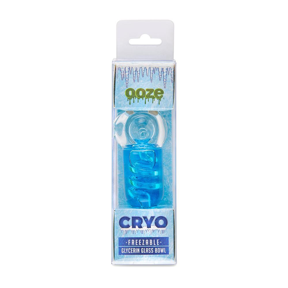 glass pipes Ooze Cryo Glycerin Glass Bowl - Blue