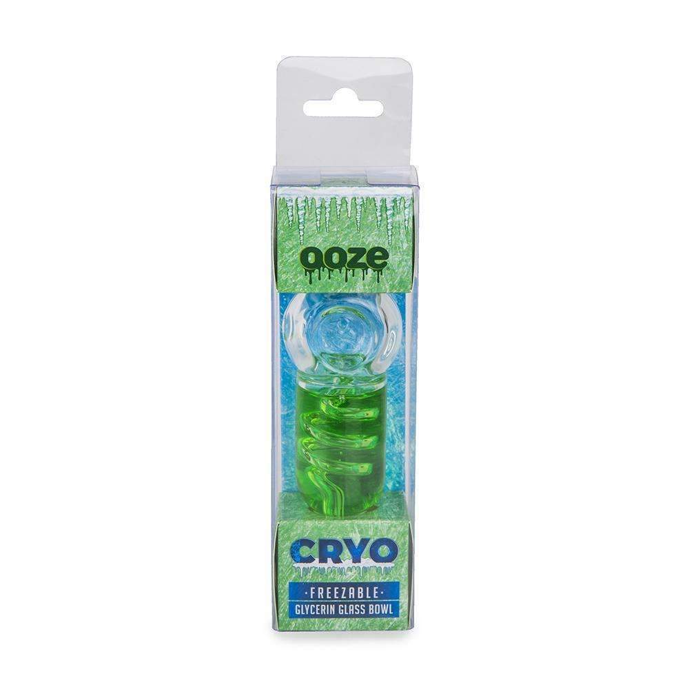 glass pipes Ooze Cryo Glycerin Glass Bowl - Green
