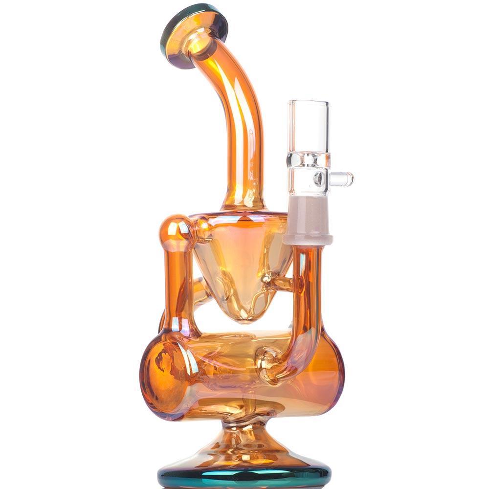 Bongs 8.5" Orange Heady Recycler Dab Rig