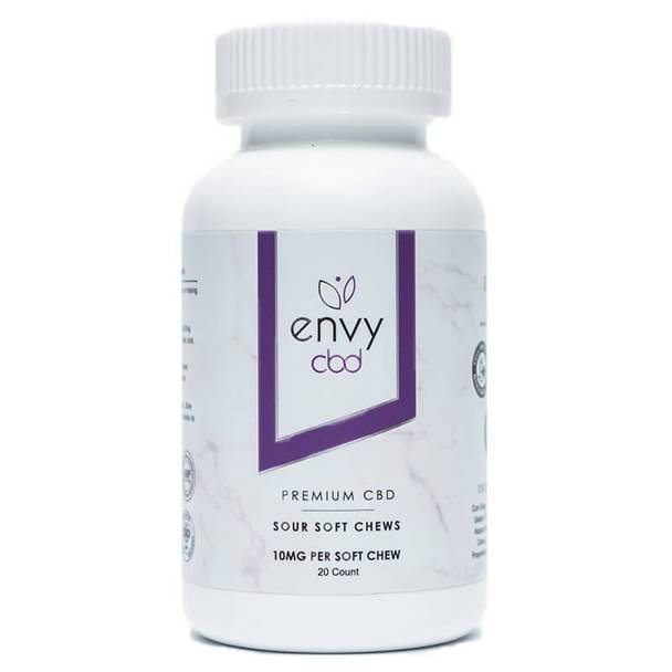 CBD Edibles ENVY CBD - CBD Edible - Sour Soft Chew Gummies - 10mg