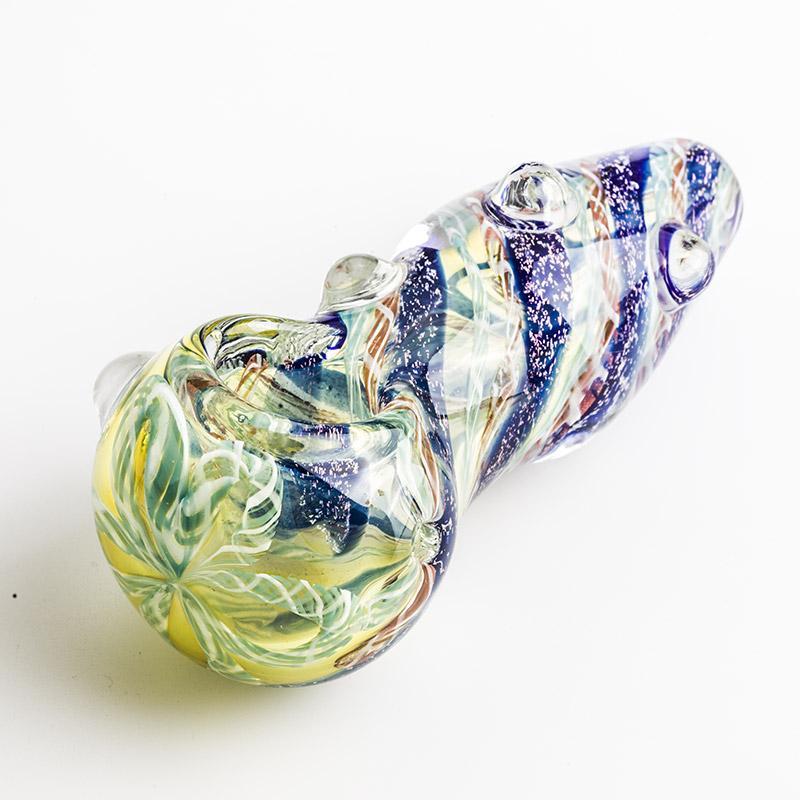 glass pipes Twisted Glass Pipe with Marbles