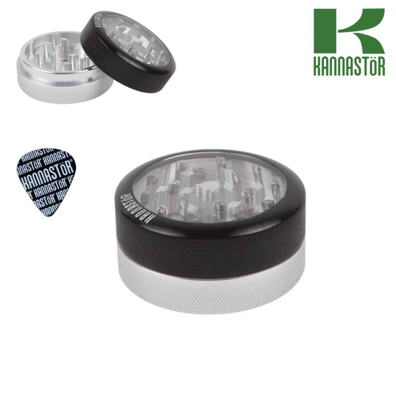 Grinders Kannastor grinder clear top with solid body, 2 pcs