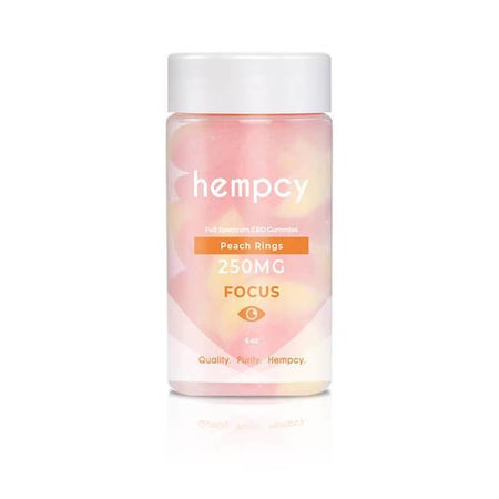 CBD Edibles Hempcy - CBD Edible - Peach Ring Gummies - 250mg-1000mg