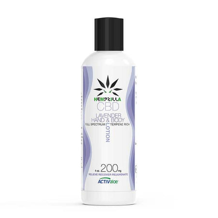 CBD Cream Hempzilla - CBD Topical - Lavender Lotion 4 oz - 200mg