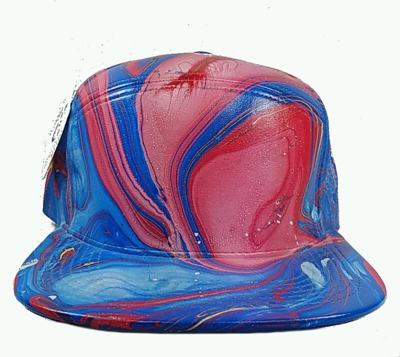 Accessories Marbled Adjustable Hat: Flag Colors