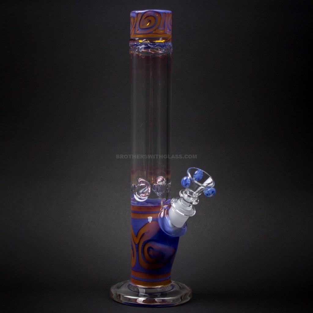 Glass bongs HVY Glass Straight Colored Coil Bong - Purple
