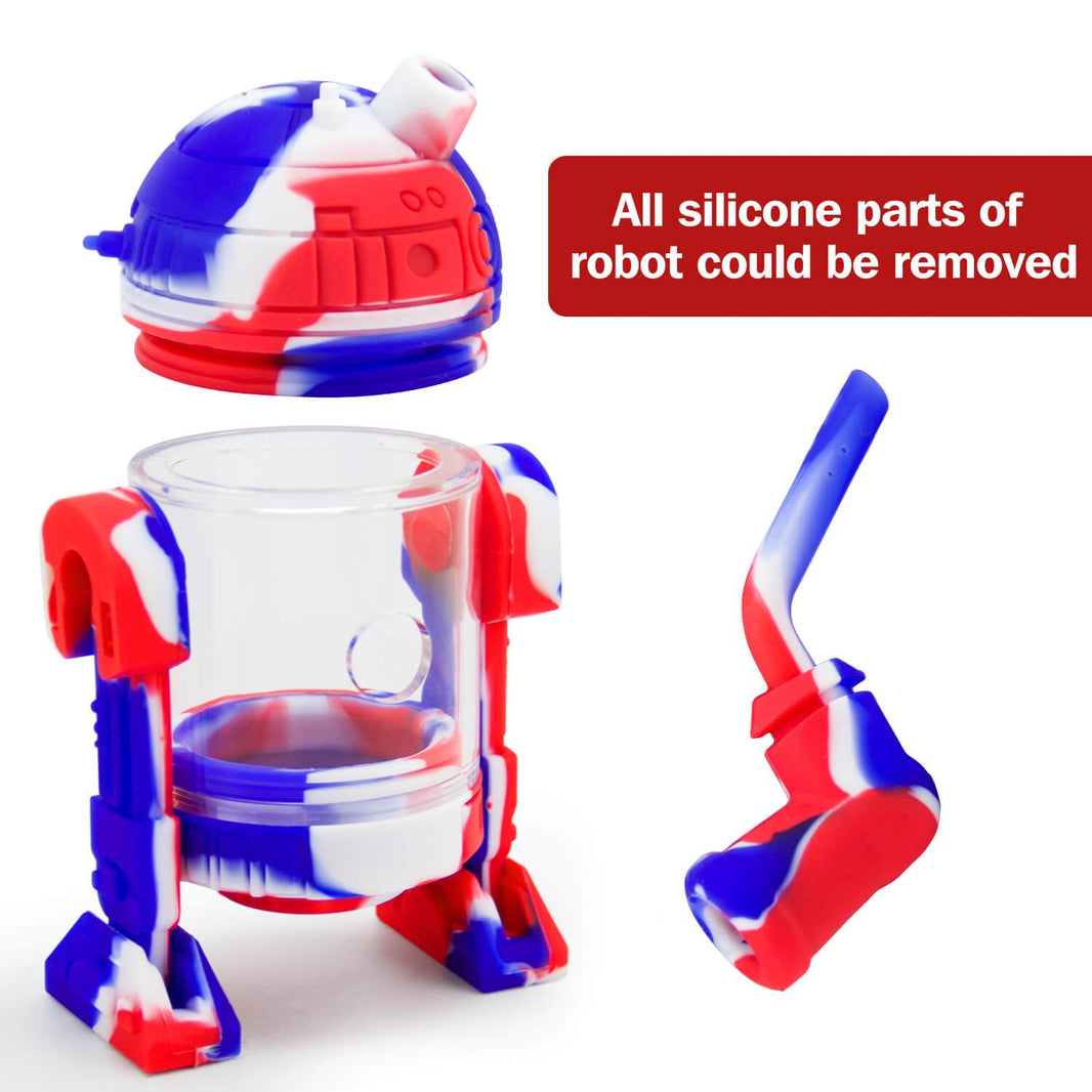 Silicone Bong Silicone Bubbler Robot