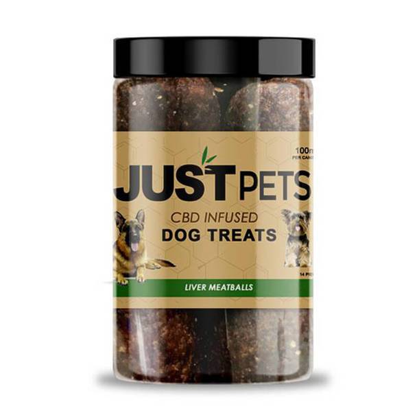 Cbd For Pets JustCBD - CBD Pet Treat - JustPets Liver Meatballs Dog Treats - 100mg