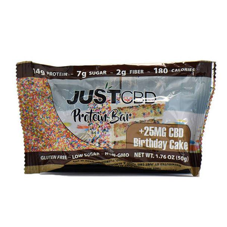 CBD Edibles JustCBD - CBD Edible - Birthday Cake Protein Bar - 25mg