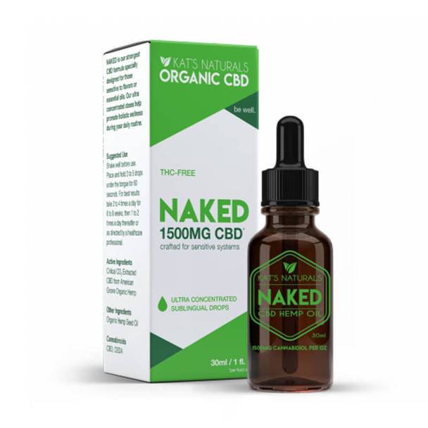 CBD Tinctures Kat's Naturals - CBD Tincture - Naked - 250mg-1500mg